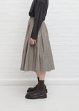 Solange Silk Cotton Poplin Skirt — Smoke Taupe