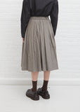 Solange Silk Cotton Poplin Skirt — Smoke Taupe