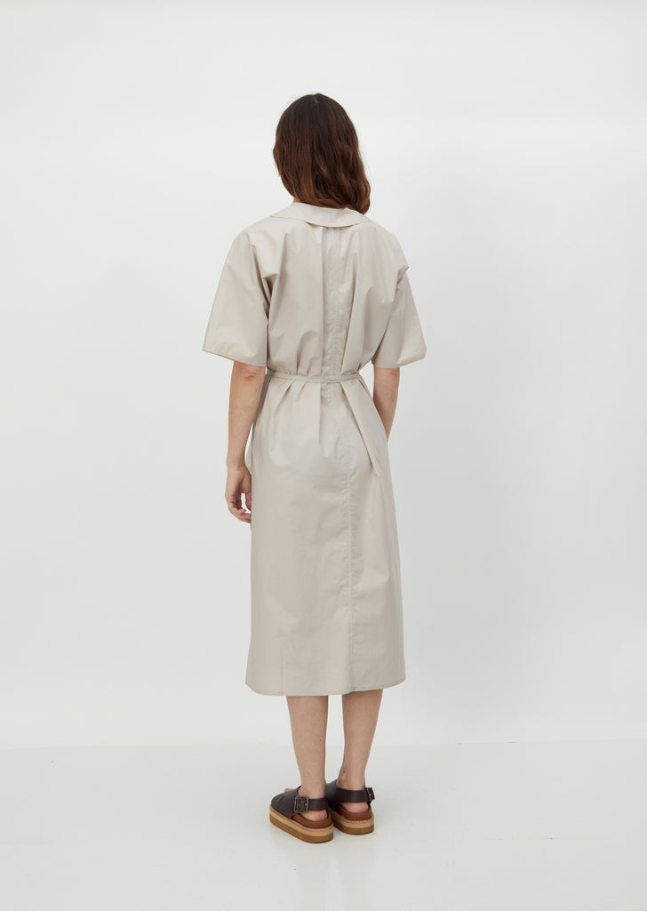 Dina Cotton Poplin Wrap Dress — Desert