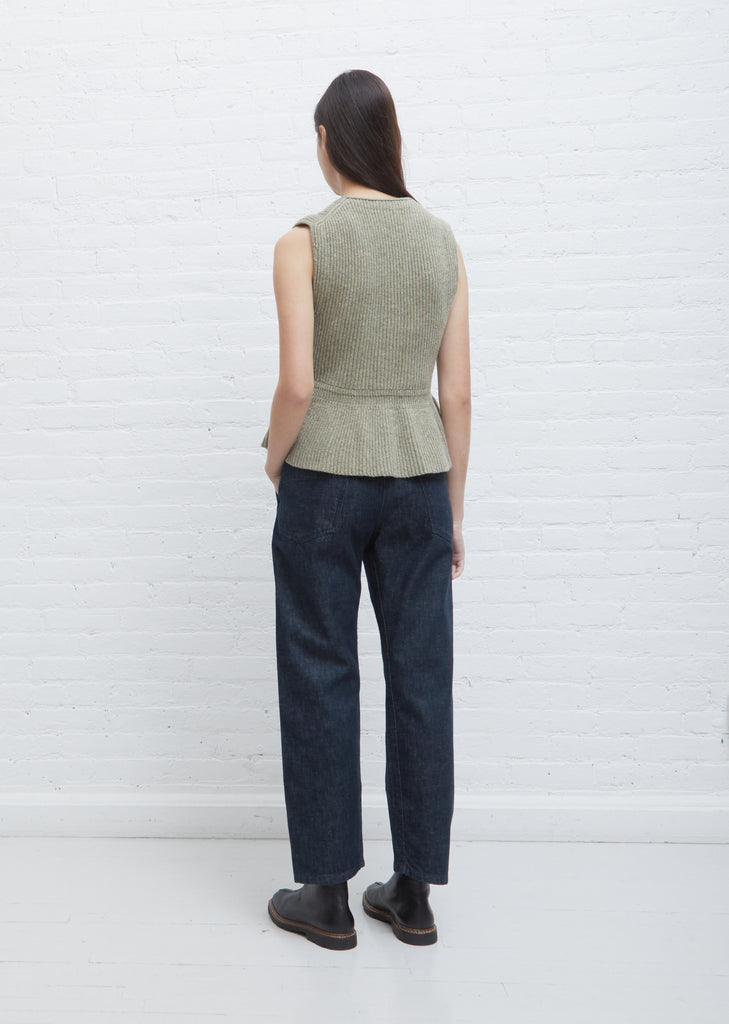 Denim Twisted Pants — Denim Indigo