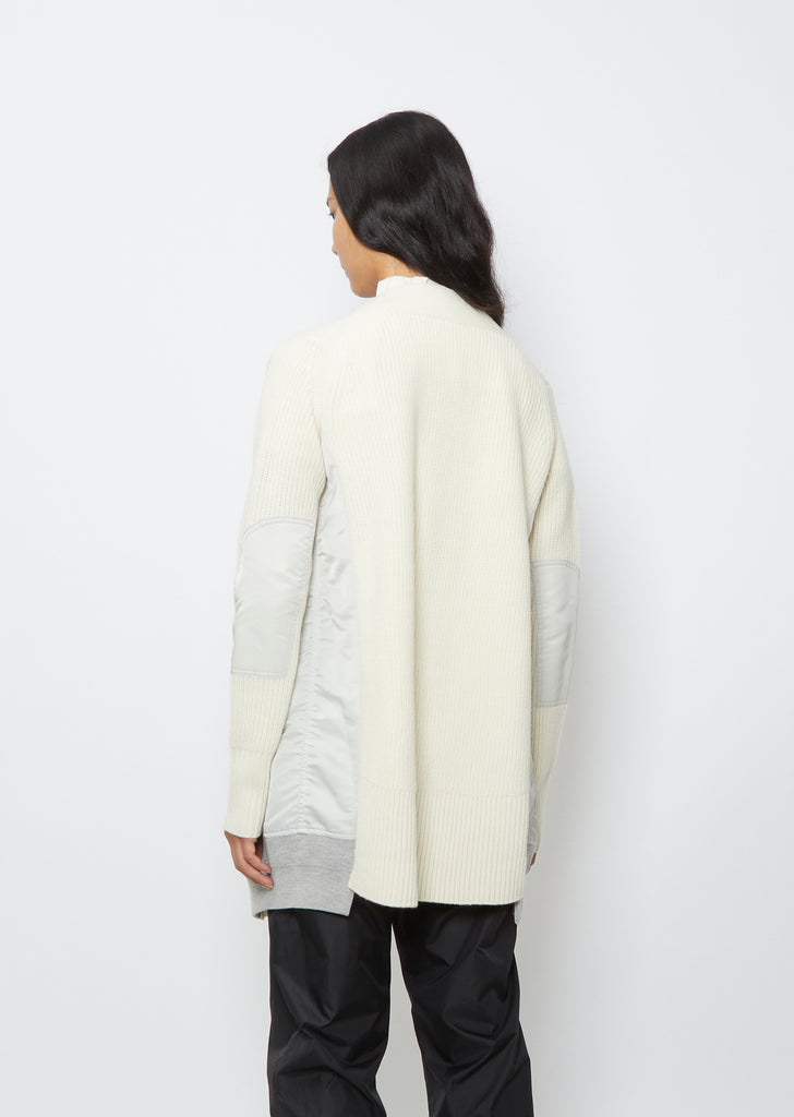 Nylon Twill x Wool Cardigan
