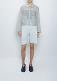 Sheer Zip-Up Blouson