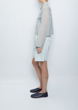 Sheer Zip-Up Blouson