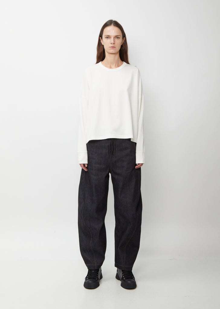 Long Sleeve Cotton T-Shirt — Optic White