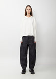 Long Sleeve Cotton T-Shirt — Optic White