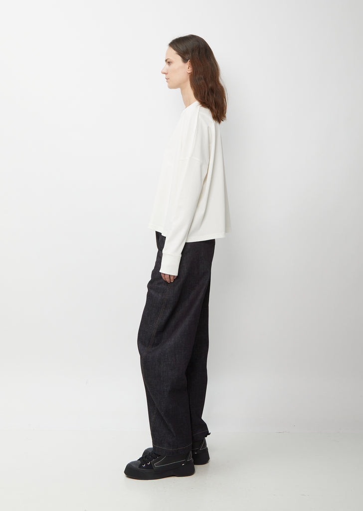 Long Sleeve Cotton T-Shirt — Optic White