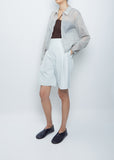 Sheer Zip-Up Blouson