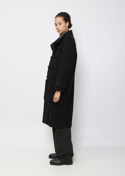 美品！CLANE OVER MAXI DUFFLE COAT CLANE DESIGN DUFFLE COAT OVER MAXI 0 WOOL Black 13101-0142