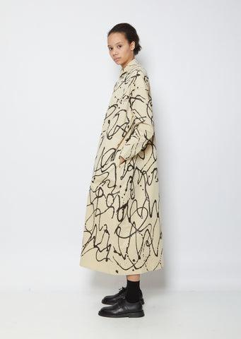 The Draughtsman Painted Slipwear Dress