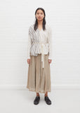 Organic Cotton Stripe Blouse — Ivory