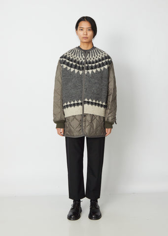 Quilted Sweater Jacket