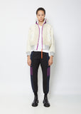 Wool Knit x Faux Shearling Jacket