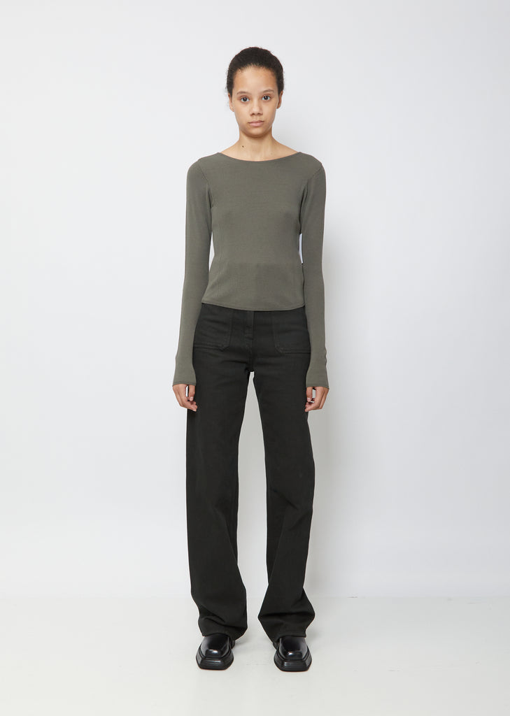 Long Sleeve Second Skin Top — Thyme