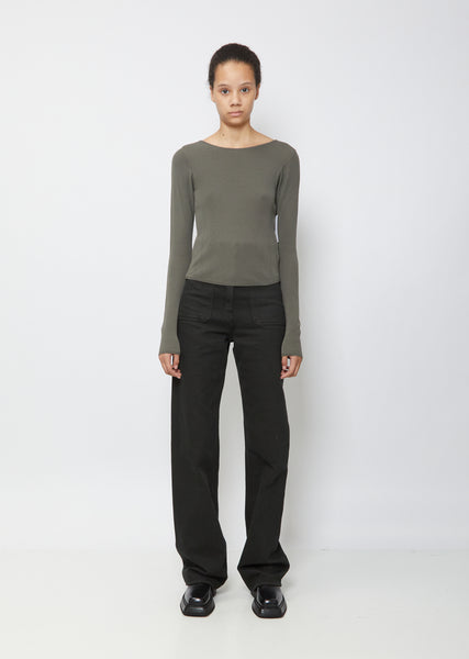 Roll Neck Second Skin Top — Ginger – La Garçonne