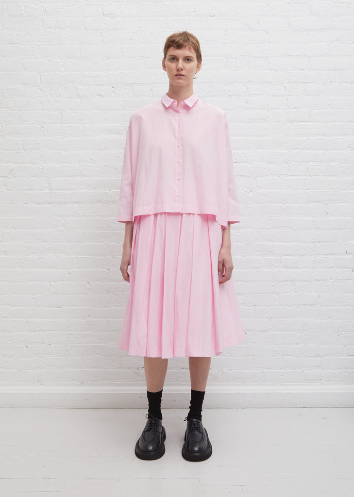Brigette Silk Cotton Poplin Shirt — Lilac Pink