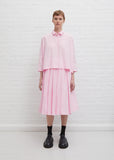 Solange Silk Cotton Poplin Skirt — Lilac Pink