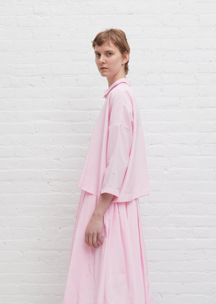 Brigette Silk Cotton Poplin Shirt — Lilac Pink