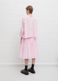 Solange Silk Cotton Poplin Skirt — Lilac Pink