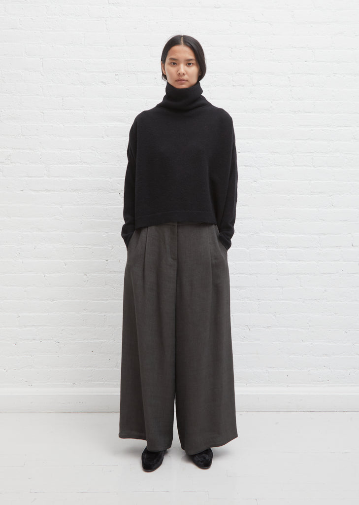 Half Elastic Waistband Pants