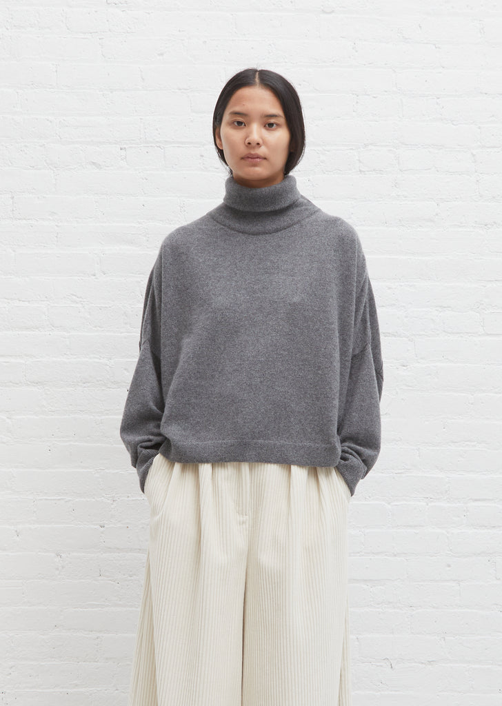 Rollneck Chunky Sweater — Smog