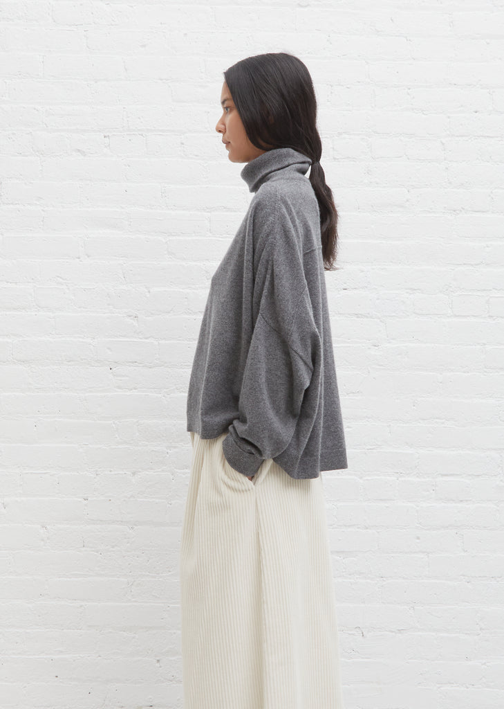 Rollneck Chunky Sweater — Smog