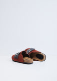 Felt Buckle Loafer — Rust / Black