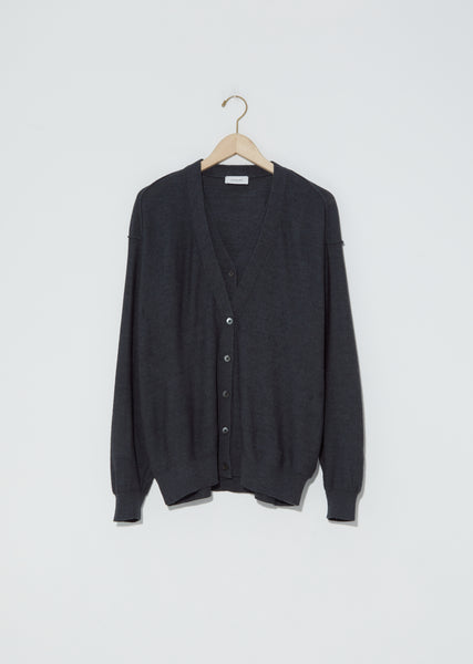 Knitted Loose Cardigan - XS / Dark Grey 968