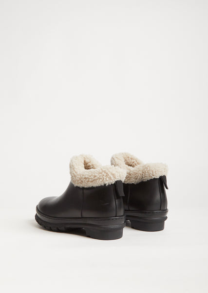 Ardene Cold Weather  Womens Mini Quilted Faux Sheepskin Boots black • Theo  Witrylak