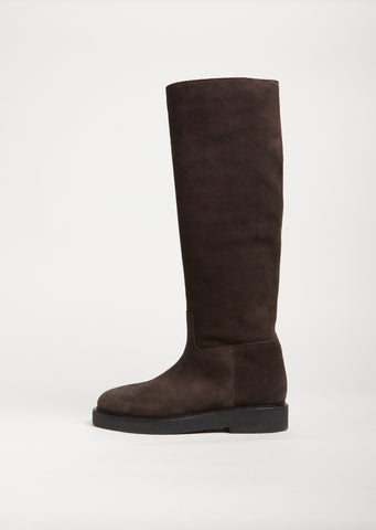 Suede Riding Boot