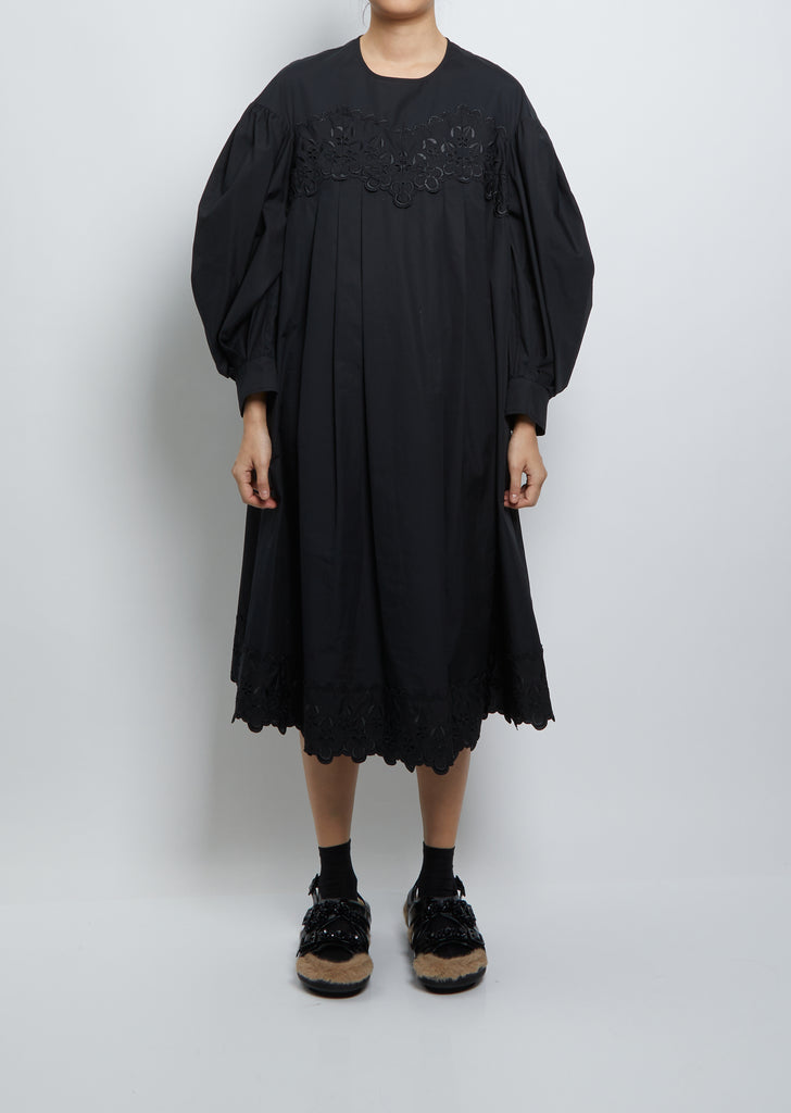 Puff Sleeve Dress — Black