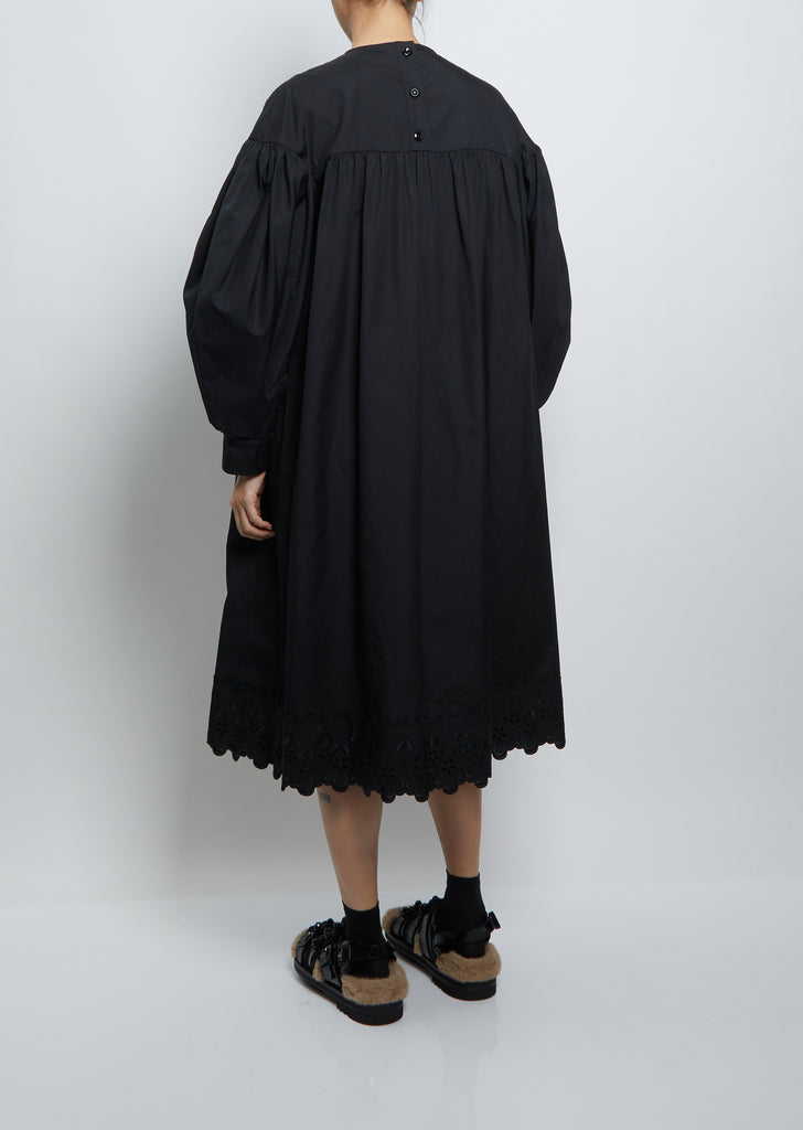Puff Sleeve Dress — Black
