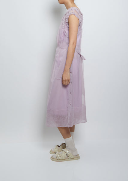 【Simone Rocha】水色ストライプ アシンメトリー ラッフル ドレス Feb2021Session06671_TMHILHPS20