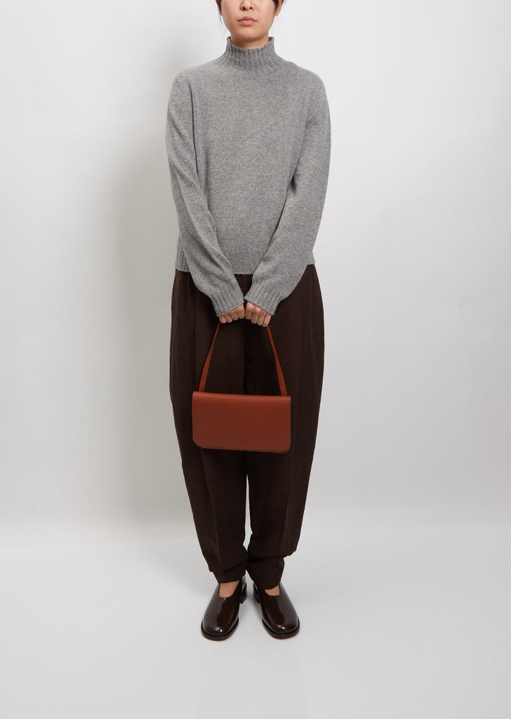 Isabella Small Round Shoulder Bag — Dark Honey