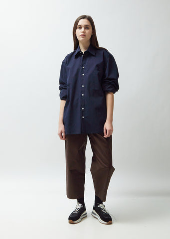 Big Raw Cotton Shirt — Navy
