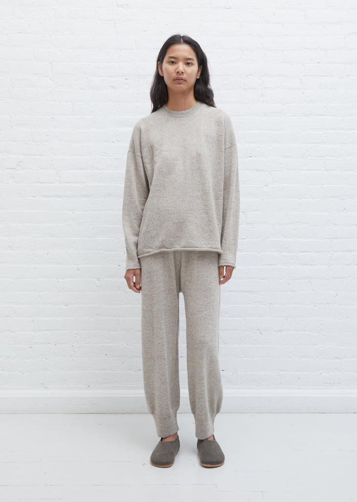 Baby Alpaca & Wool Base Crewneck — Marl