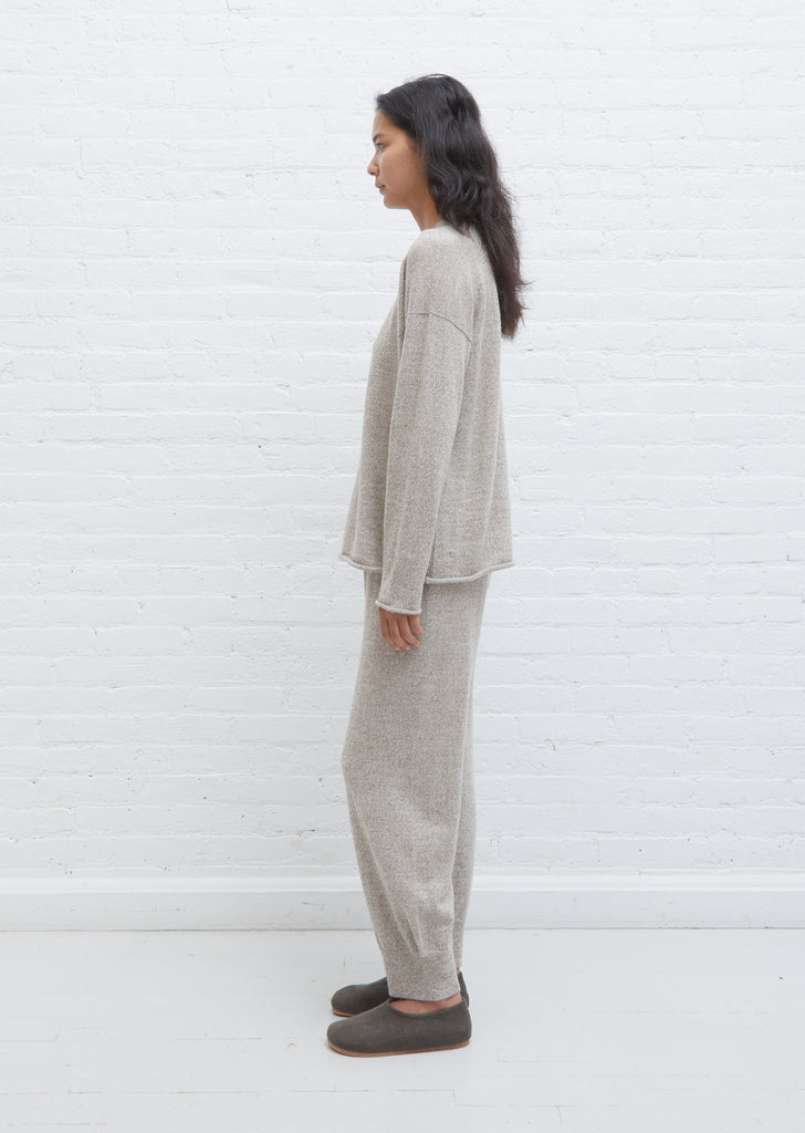 Baby Alpaca & Wool Base Crewneck — Marl