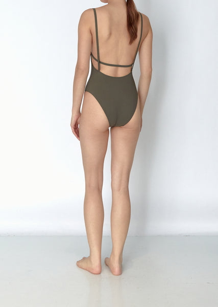 Twist-Strap One-Shoulder Swimsuit – La Garçonne