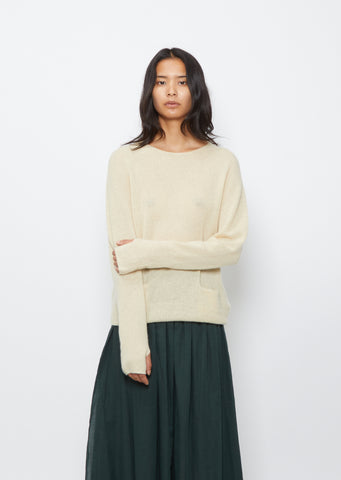 Cashmere Front Pocket Sweater — Ivory