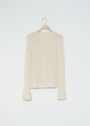 Mary Jane Cashmere Sweater — Custard