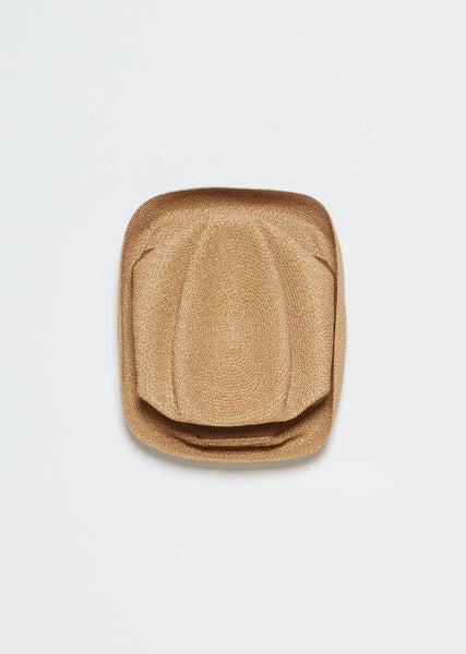 Boxed Hat 8 cm Paper Abaca — Bronze Gold x Orange Brown – La