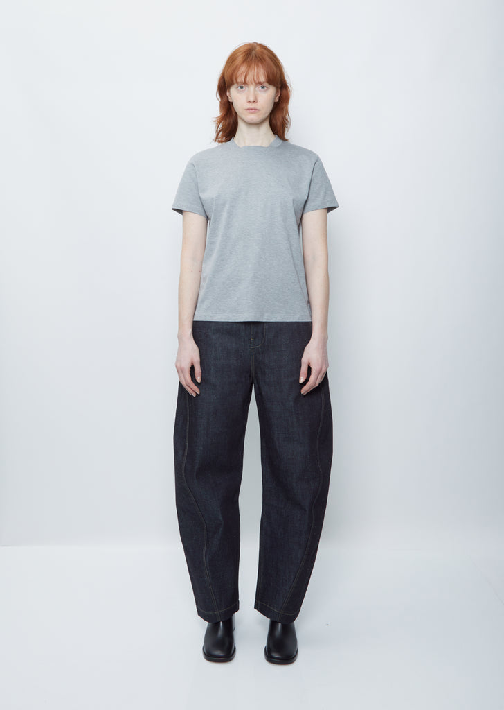 Marine Perfect Cotton Tee — Grey Marl