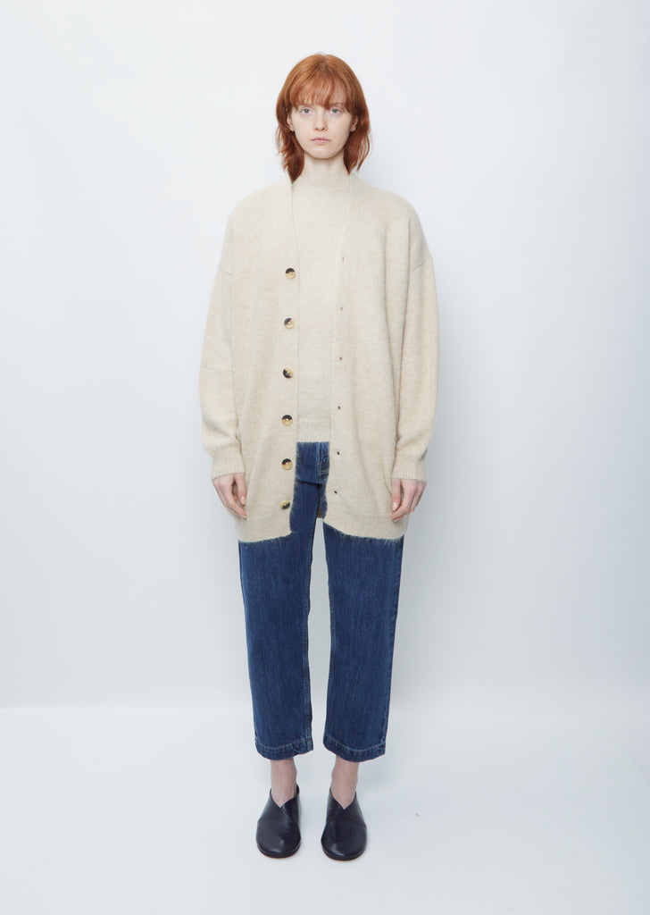 Suri Button Cardigan — Beige