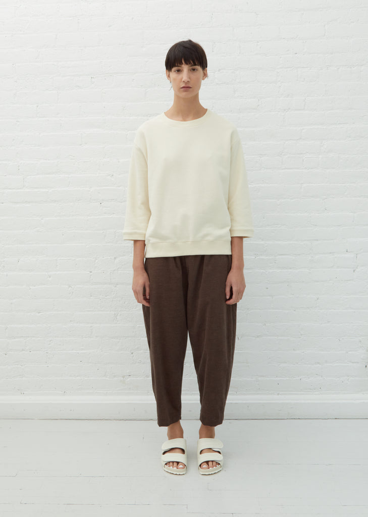 3/4 Sleeve Sweatshirt — Creme