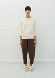 3/4 Sleeve Sweatshirt — Creme