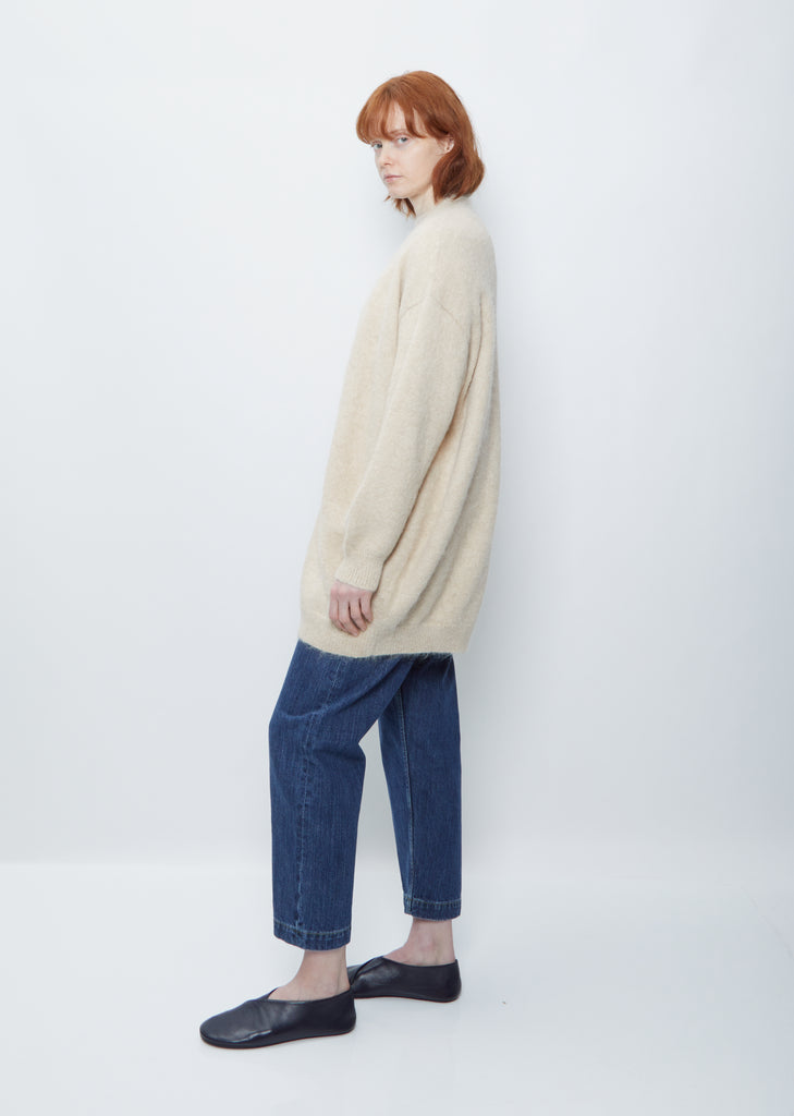 Suri Button Cardigan — Beige