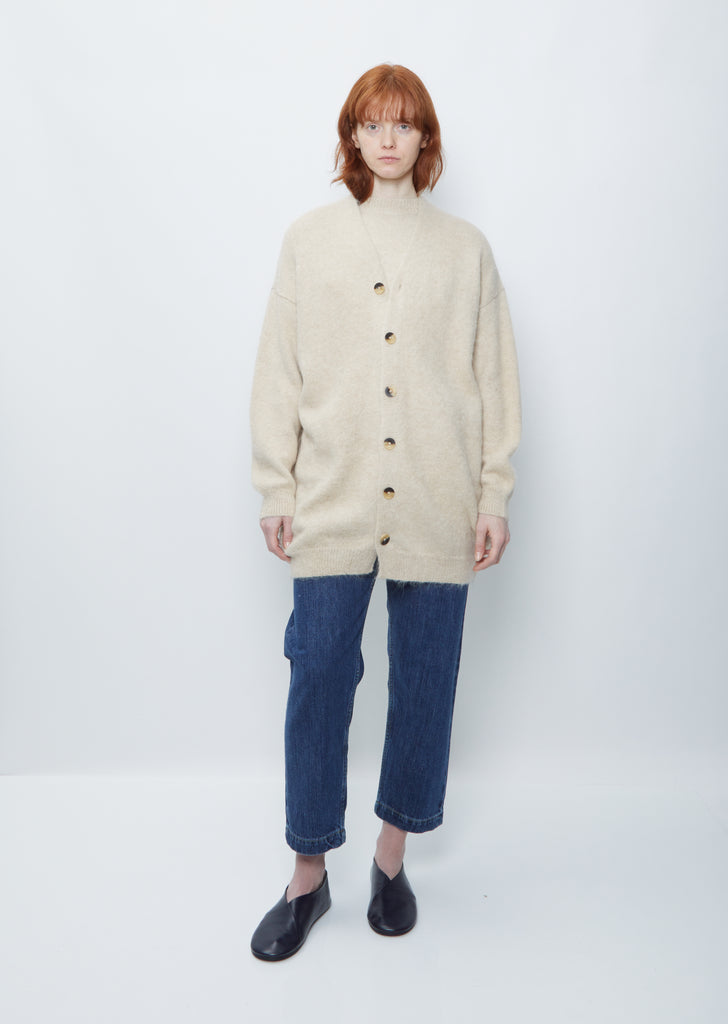 Suri Button Cardigan — Beige