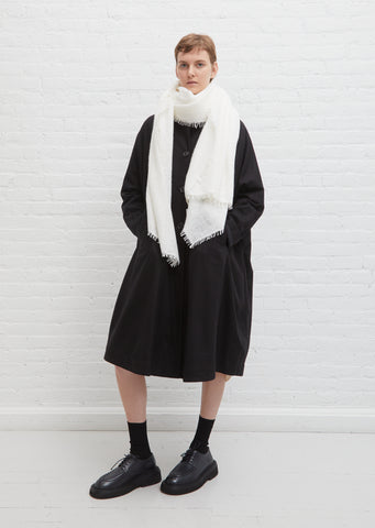 Cashmere Felted Lux Stole — White