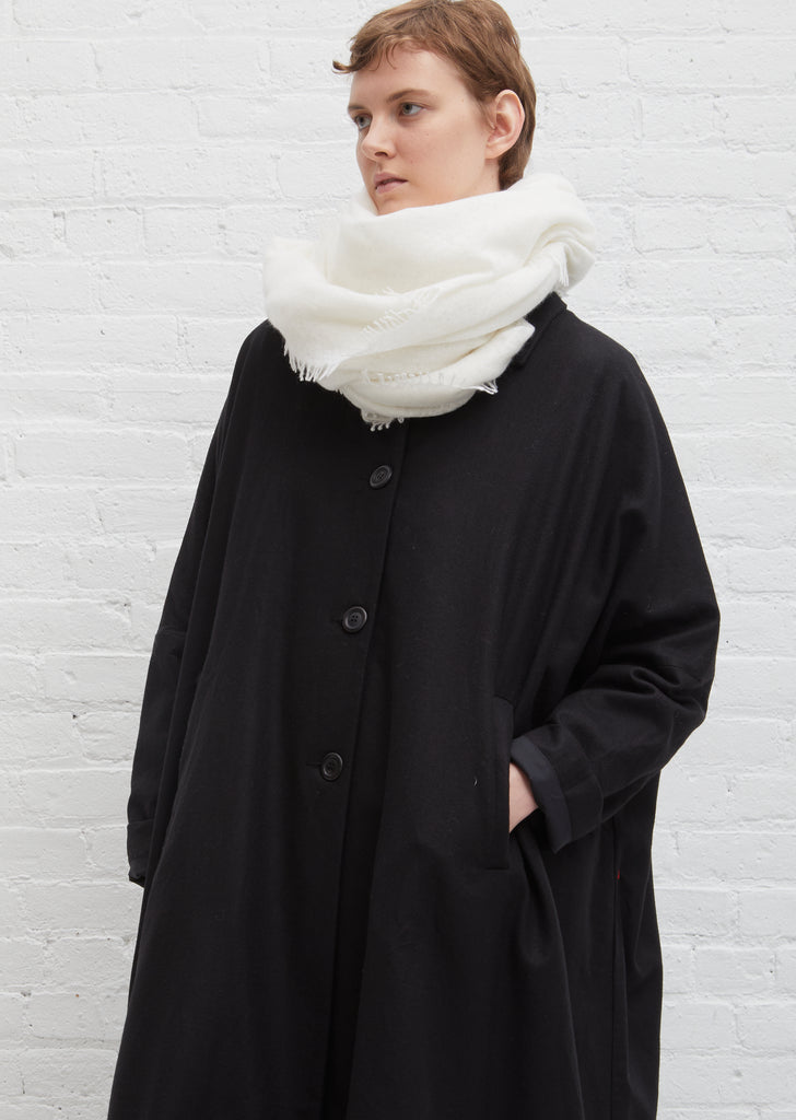 Cashmere Felted Lux Stole — White