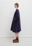 Cotton & Linen Velvet Rouch Dress