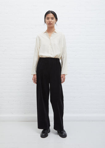 Corduroy Wide Pant — Black